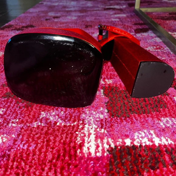 Red Versace platform heel - Picture 3 of 5